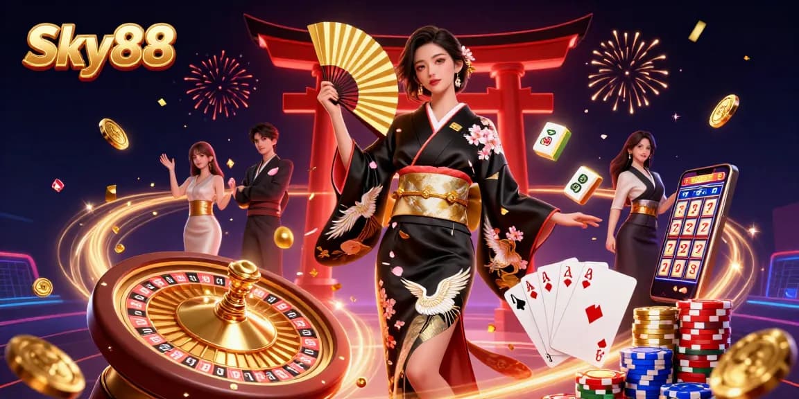Engage in thrilling gameplay at Sky88, where the vibrant casino scene bursts with excitement and winning opportunities.