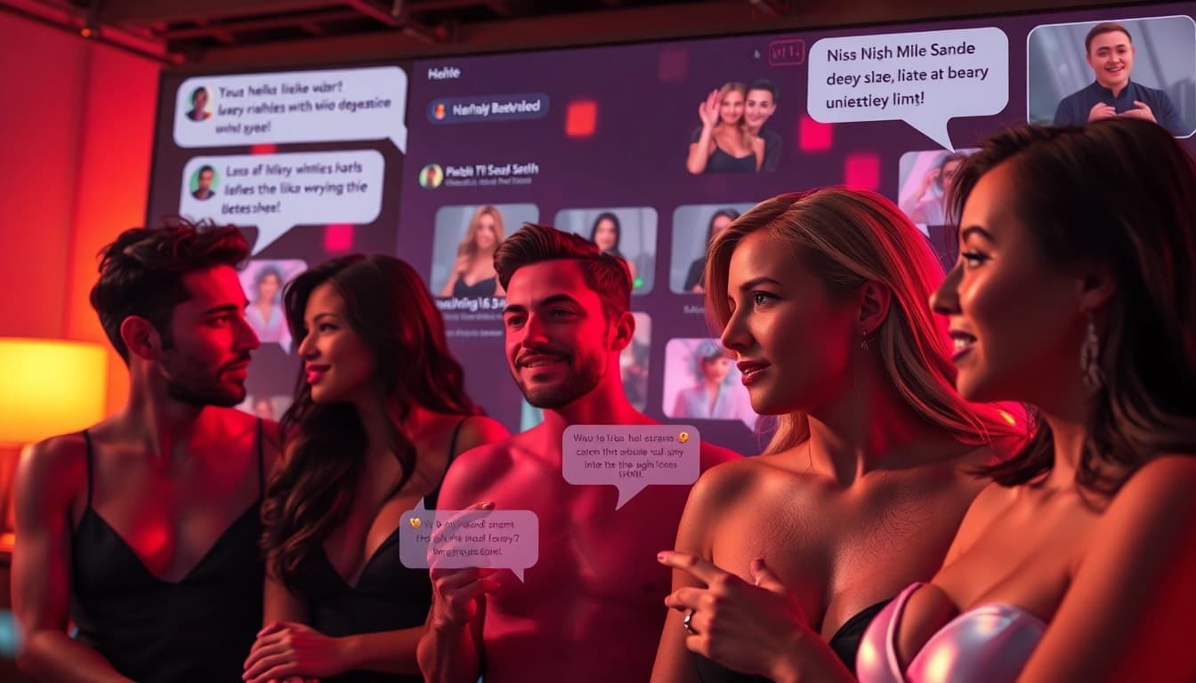 Engaging NSFW AI chat scene showcasing dynamic characters and intimate interactions, reflecting the appeal of ai nsfw.