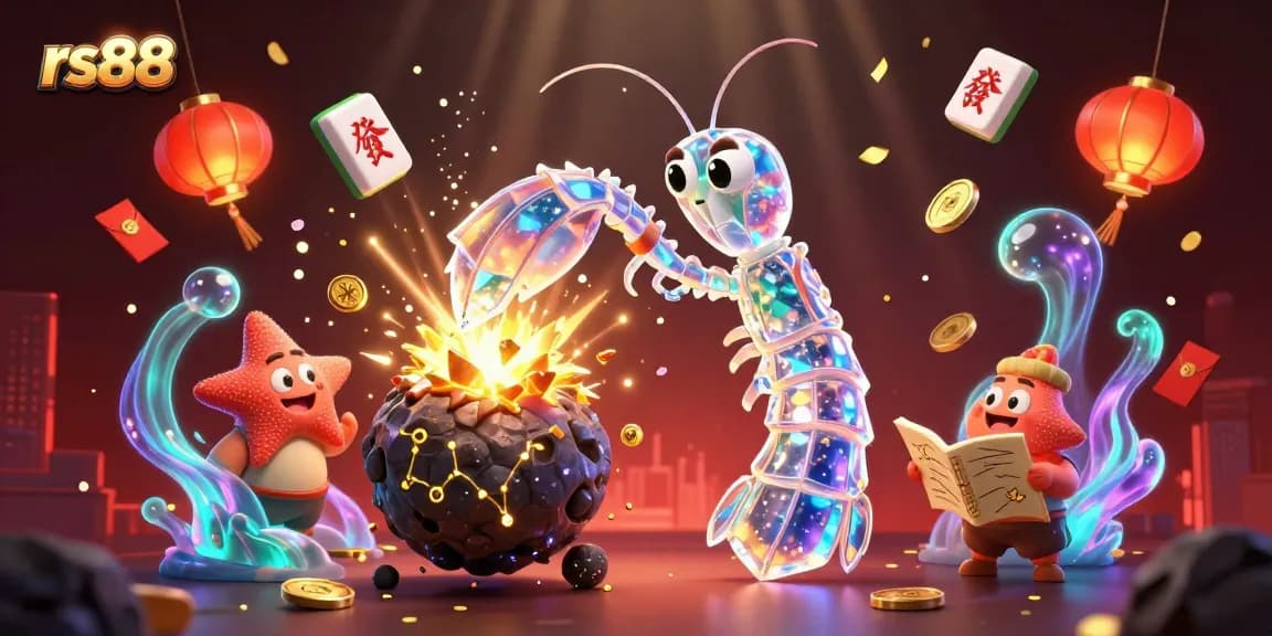 Experience thrilling adventures with rs88 as the samurai mantis shrimp discovers treasures in a lively casino scene.
