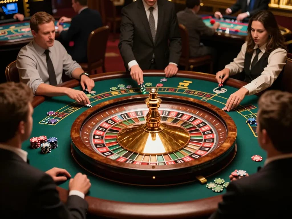 Watch players engage in thrilling roulette action at the sc88 casino table as chips fly and bets are placed.