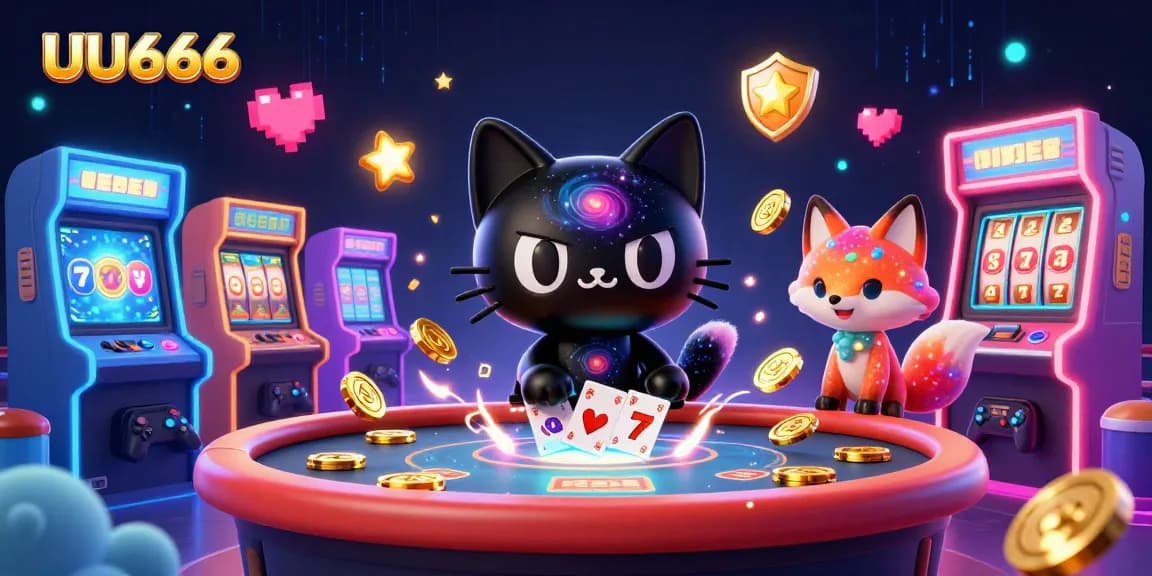 Experience thrilling gameplay with UU666 at a cosmic casino table, featuring an engaging atmosphere.