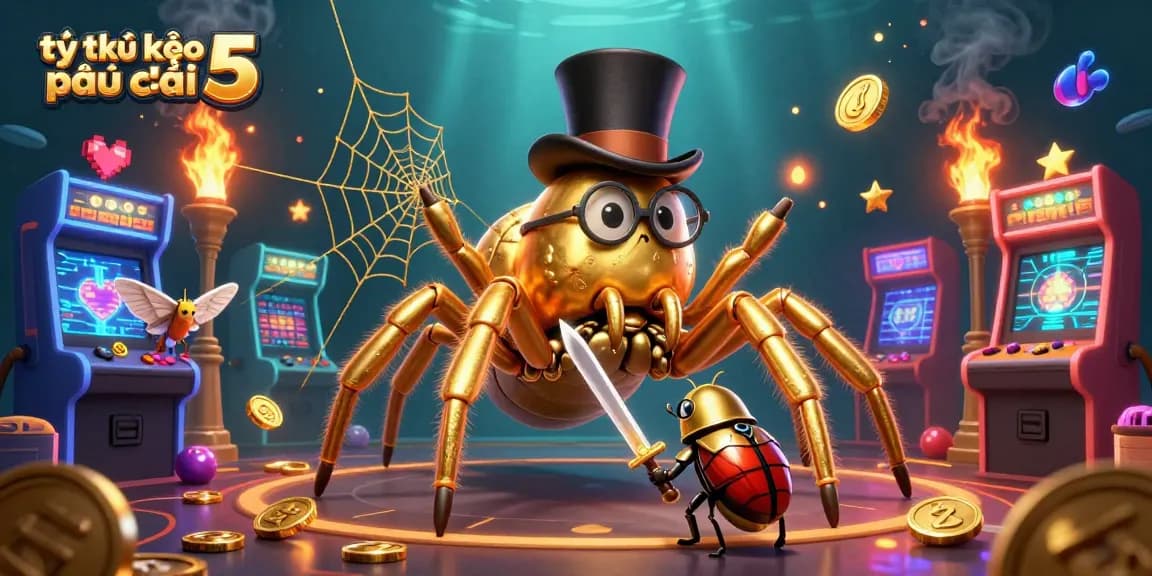 Experience thrilling tỷ lệ kèo nhà cái 5 with colorful casino-inspired characters and game effects.