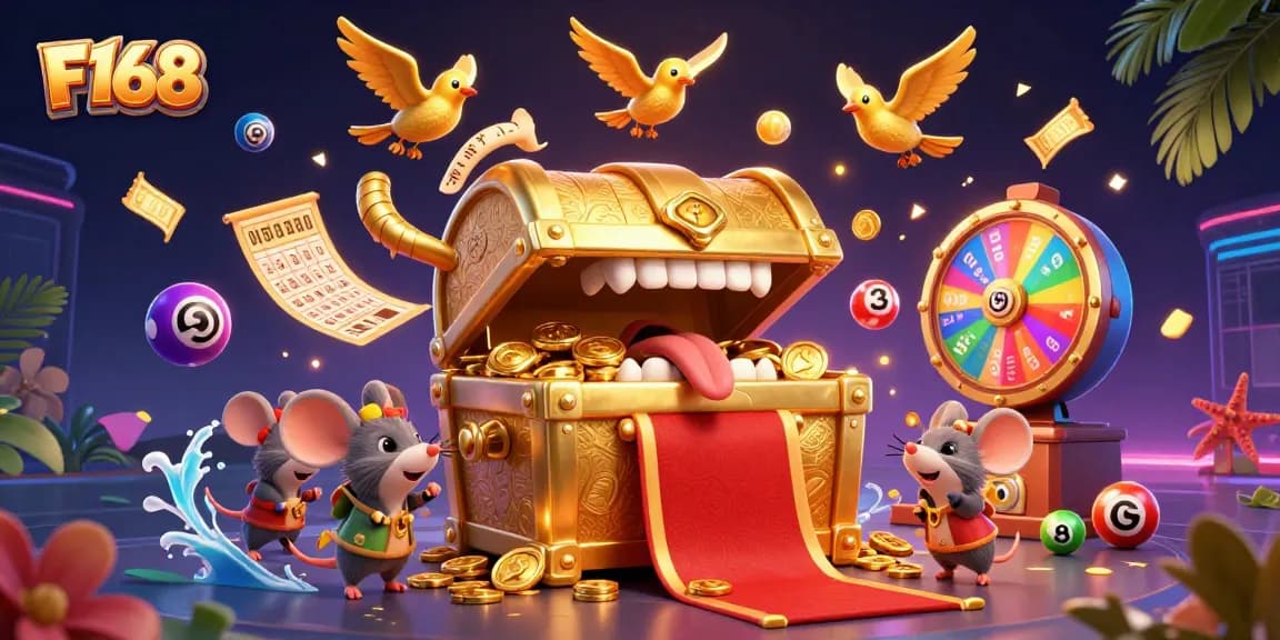 Engage with F168's captivating online games featuring golden treasure and dynamic lottery elements.