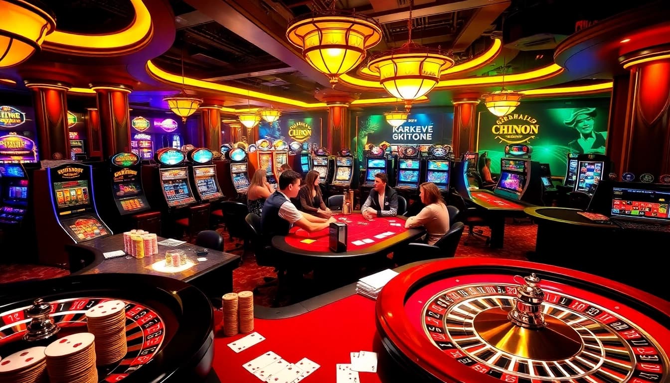 Engage in thrilling games at https://okfun.cn.com/ where players enjoy poker and vibrant slot machines in a luxurious casino atmosphere.