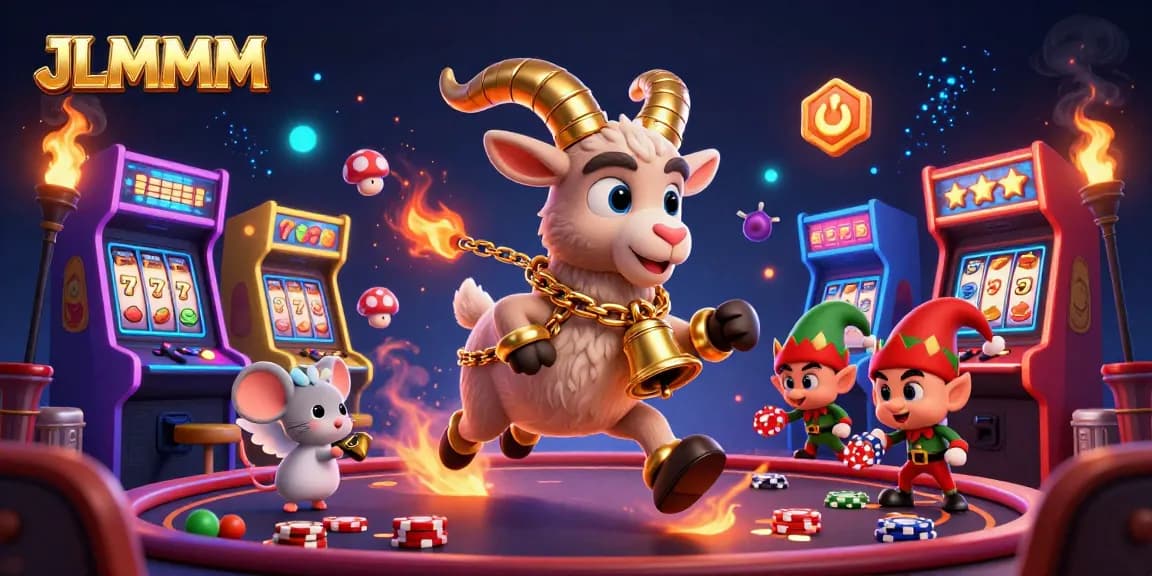 JLMMM Casino thrills: Krampus and friends bring excitement in a holiday horror casino scene.
