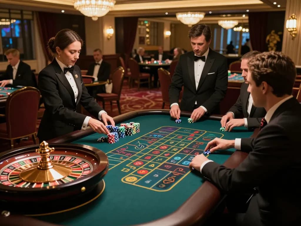 Players eagerly betting at the roulette table during a thrilling 789Club gaming session