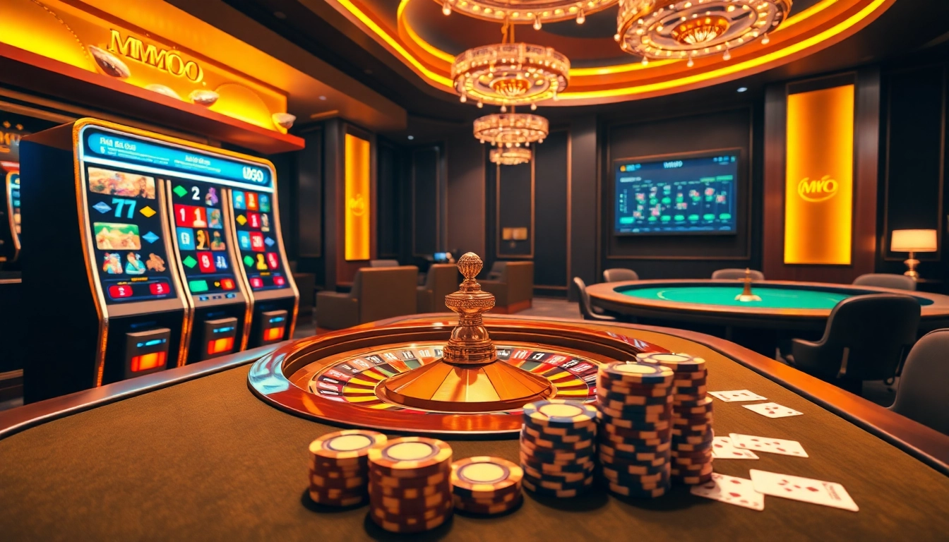 Play dynamic games at MMOO online casino featuring engaging slots and poker tables.