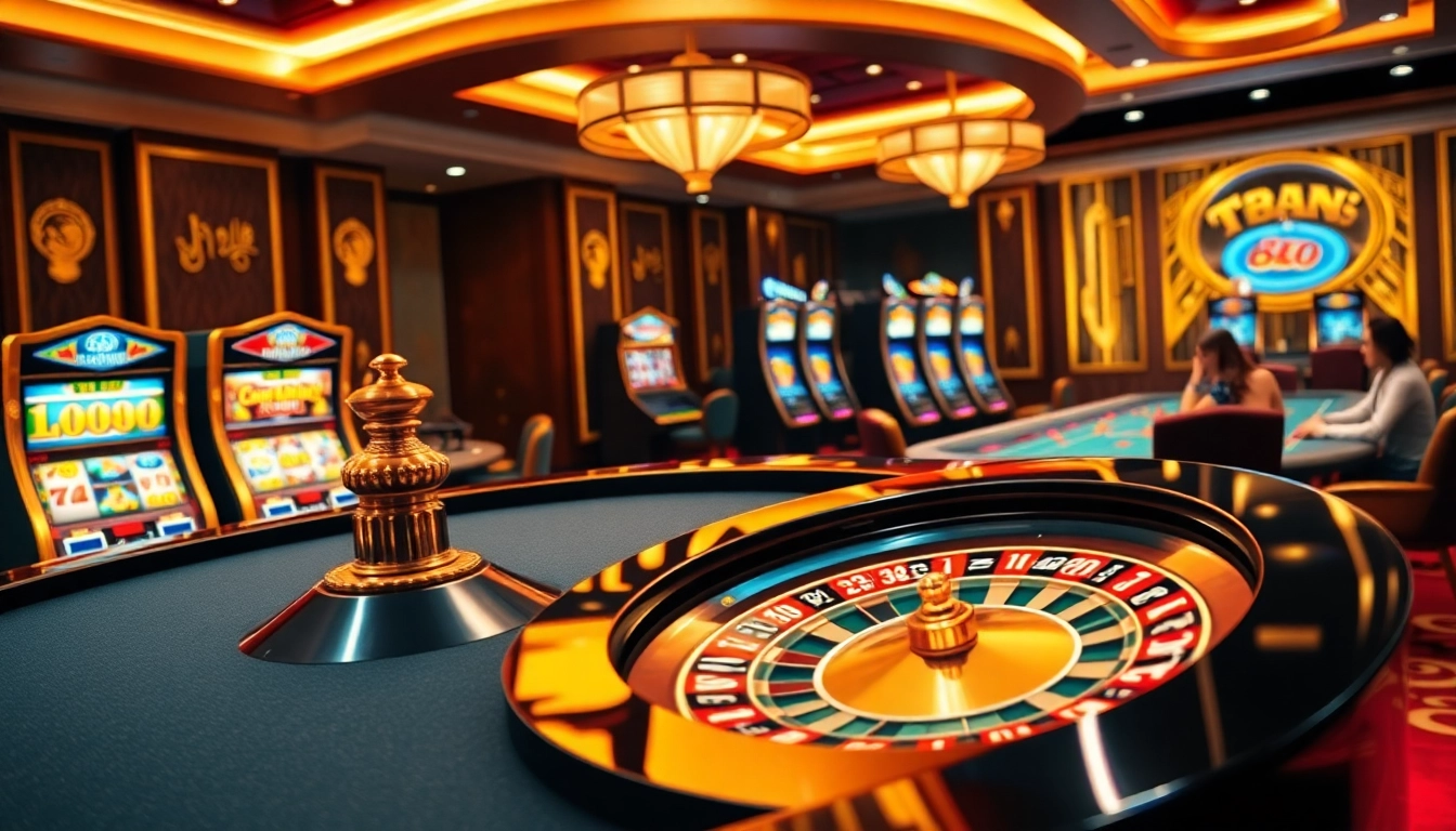 Experience the thrill of BJ88 with vibrant casino tables and winning moments.