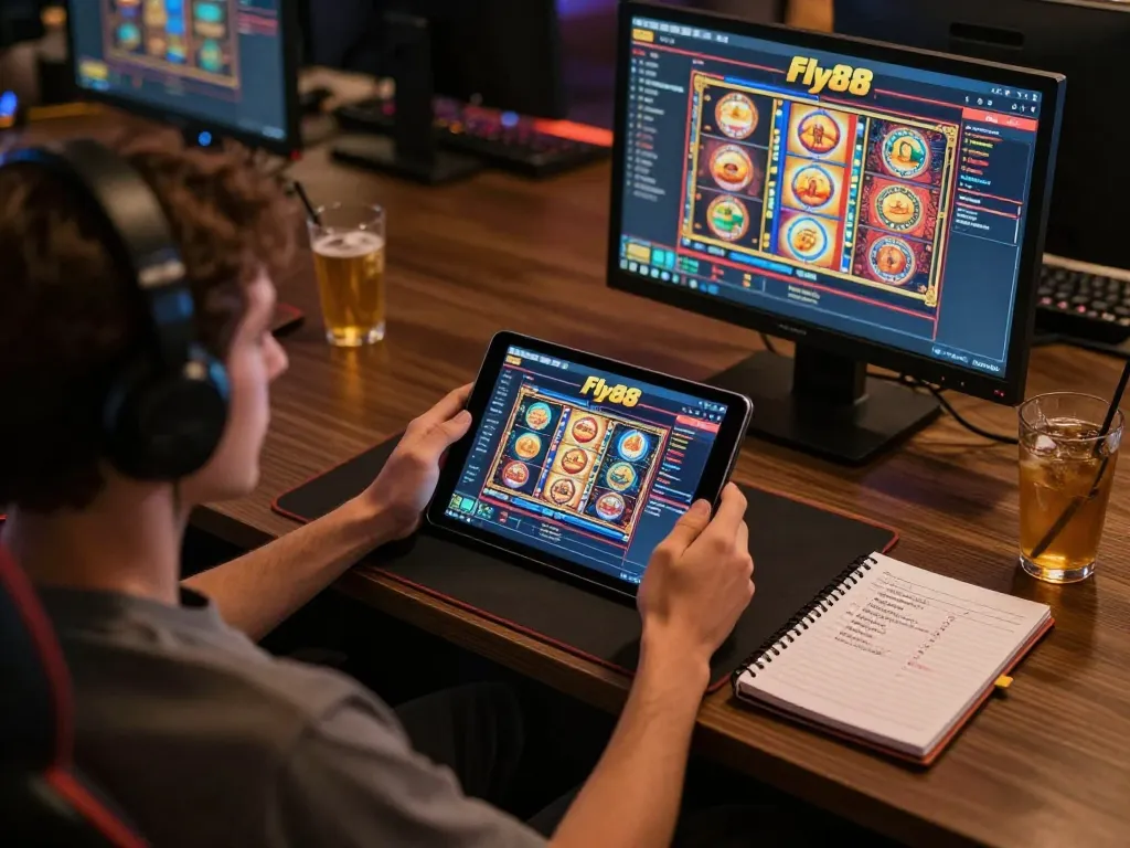 Experience immersive gaming at fly88 with vibrant slot visuals and strategic planning tools