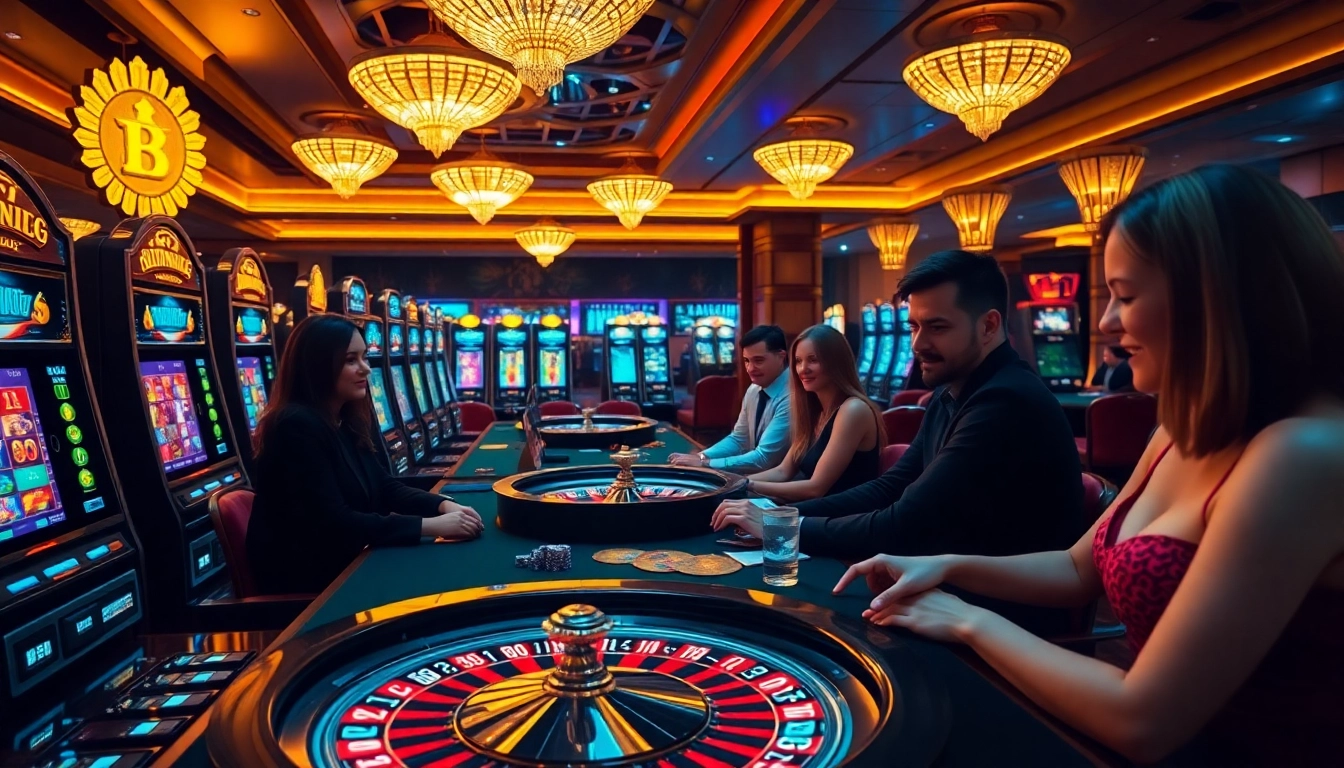 Playing exciting games at Kingfun club with vibrant tables and lively roulette wheels.