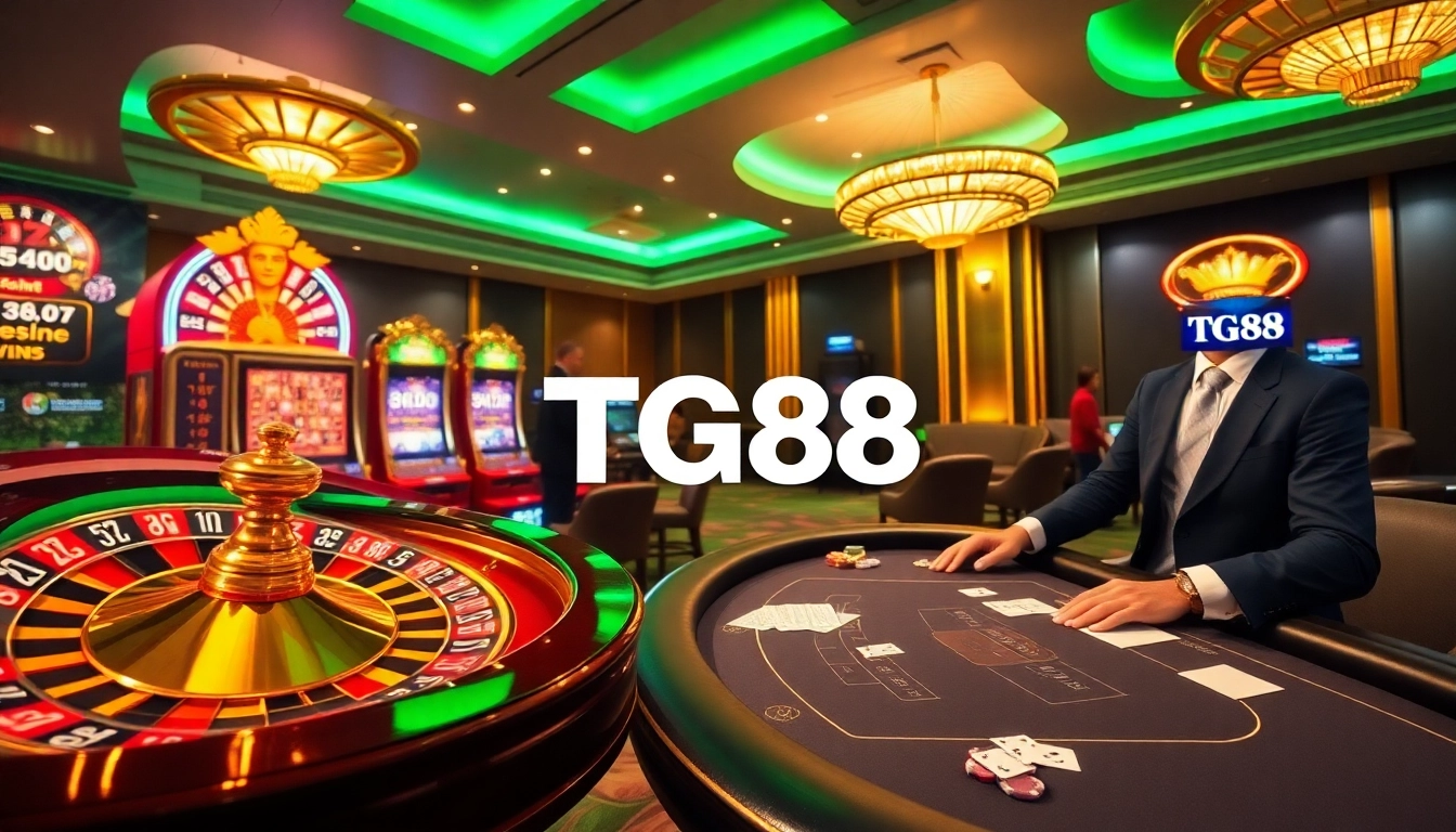 Experience high stakes gaming at TG88 with vibrant casino tables and exciting digital slots.