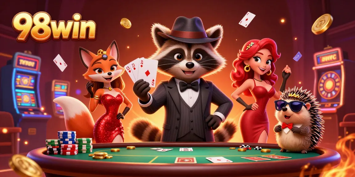 Experience thrilling gaming adventures with 98win at our vibrant online casino, featuring poker and card action.