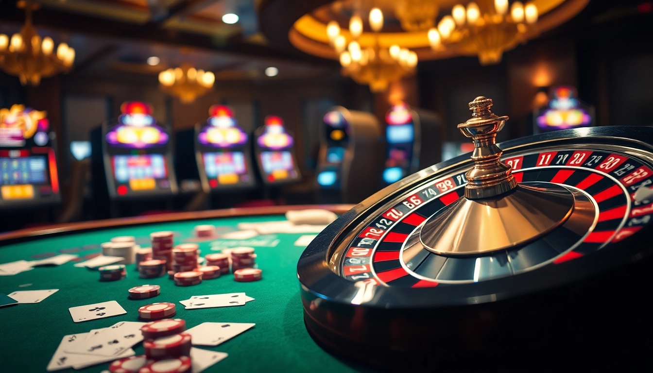Enjoy the thrilling experience at 789 BET with elegant gambling elements like roulette and playing cards.