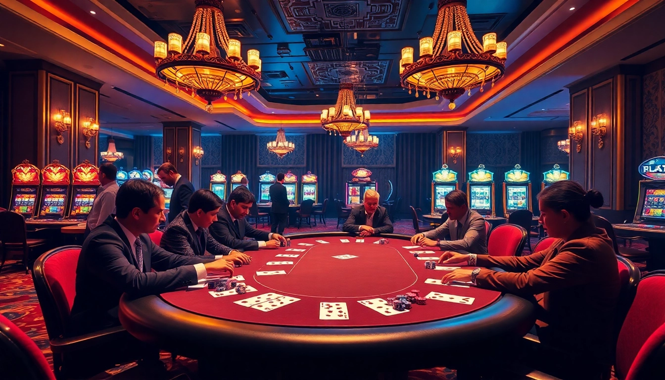 Experience the thrill of casino gaming at https://oxbet7.com/ with an upscale poker scene featuring intense players.