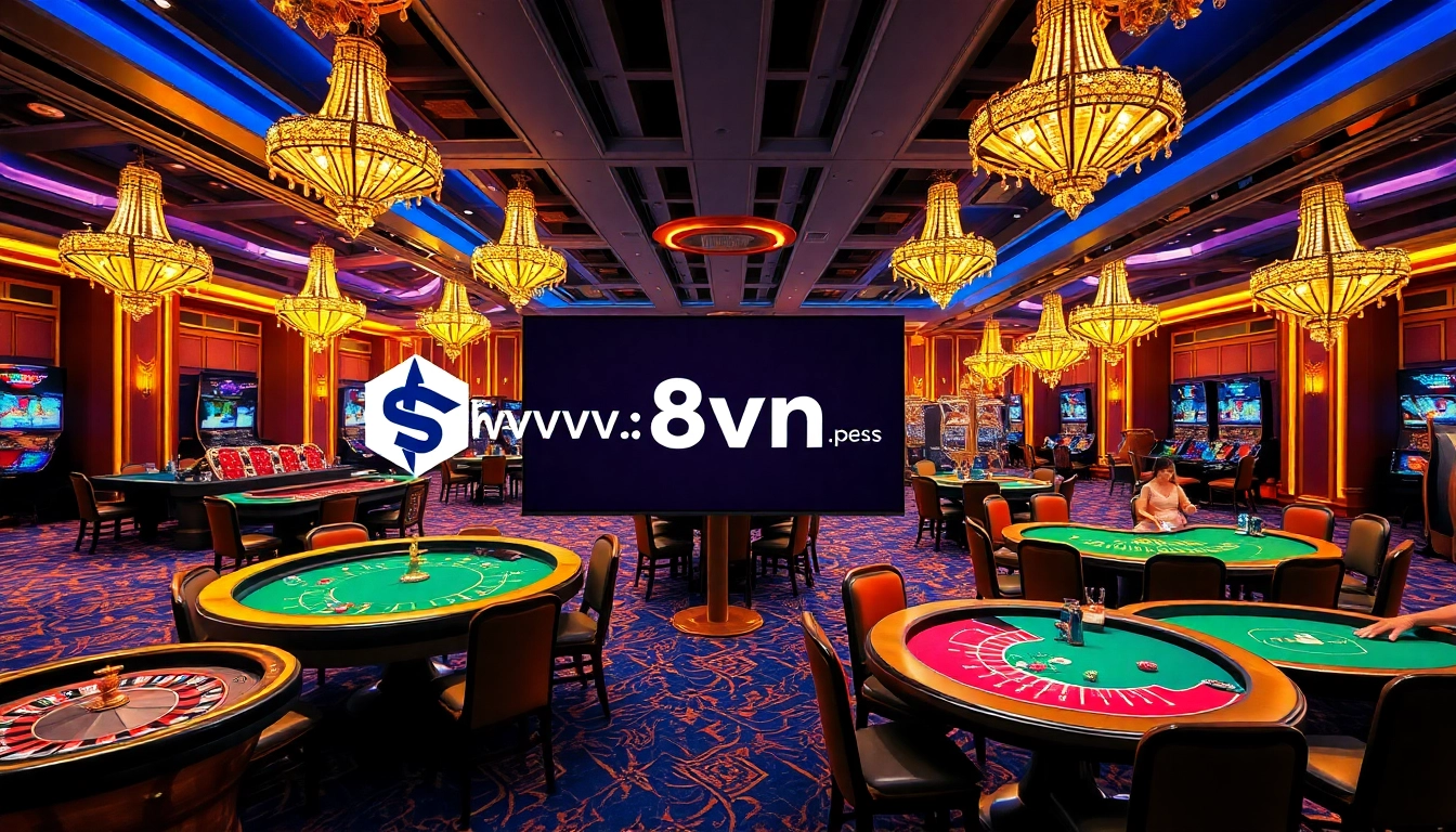 Experience high-stakes gaming at https://s8vn.press/, showcasing vibrant casino tables and dedicated players.