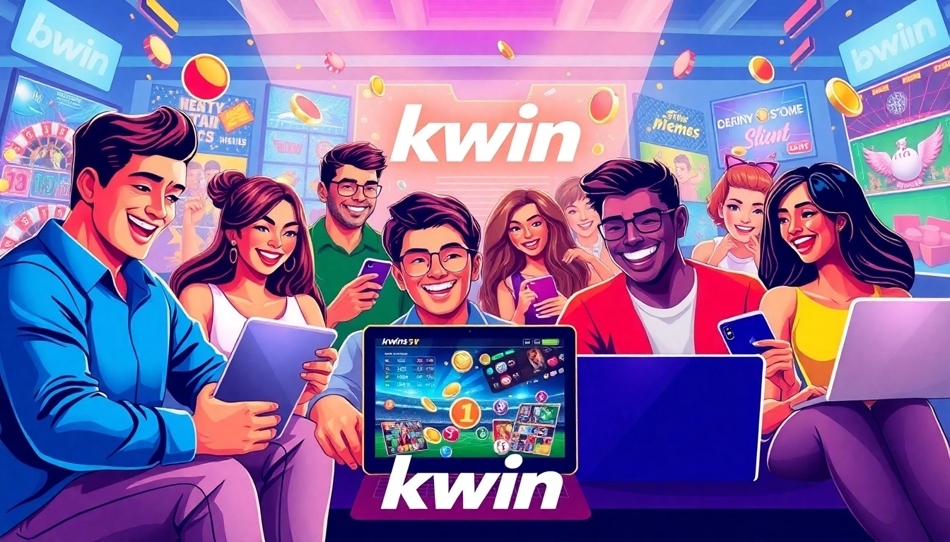 Kwin online gaming platform showcasing diverse players enjoying exciting games on modern devices.