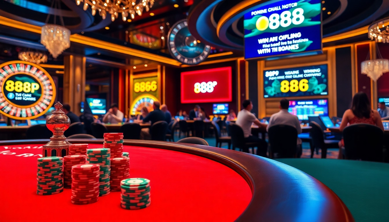 Experience the excitement of 888P with vibrant casino tables and thrilling gameplay.