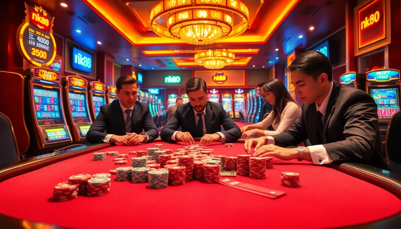 Engage in thrilling gameplay at nk88 with vibrant casino tables and excitement.