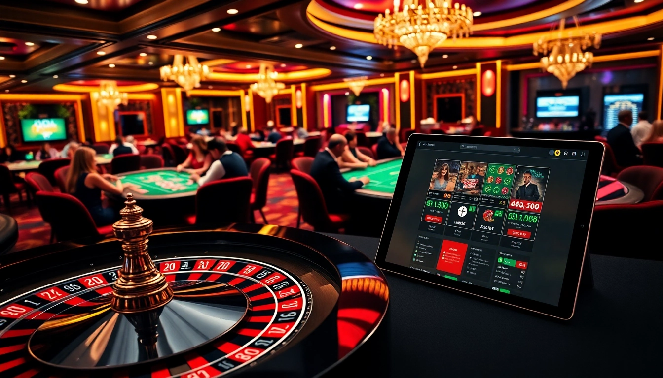 Engaging go88 casino atmosphere with vibrant tables and players enjoying their games.