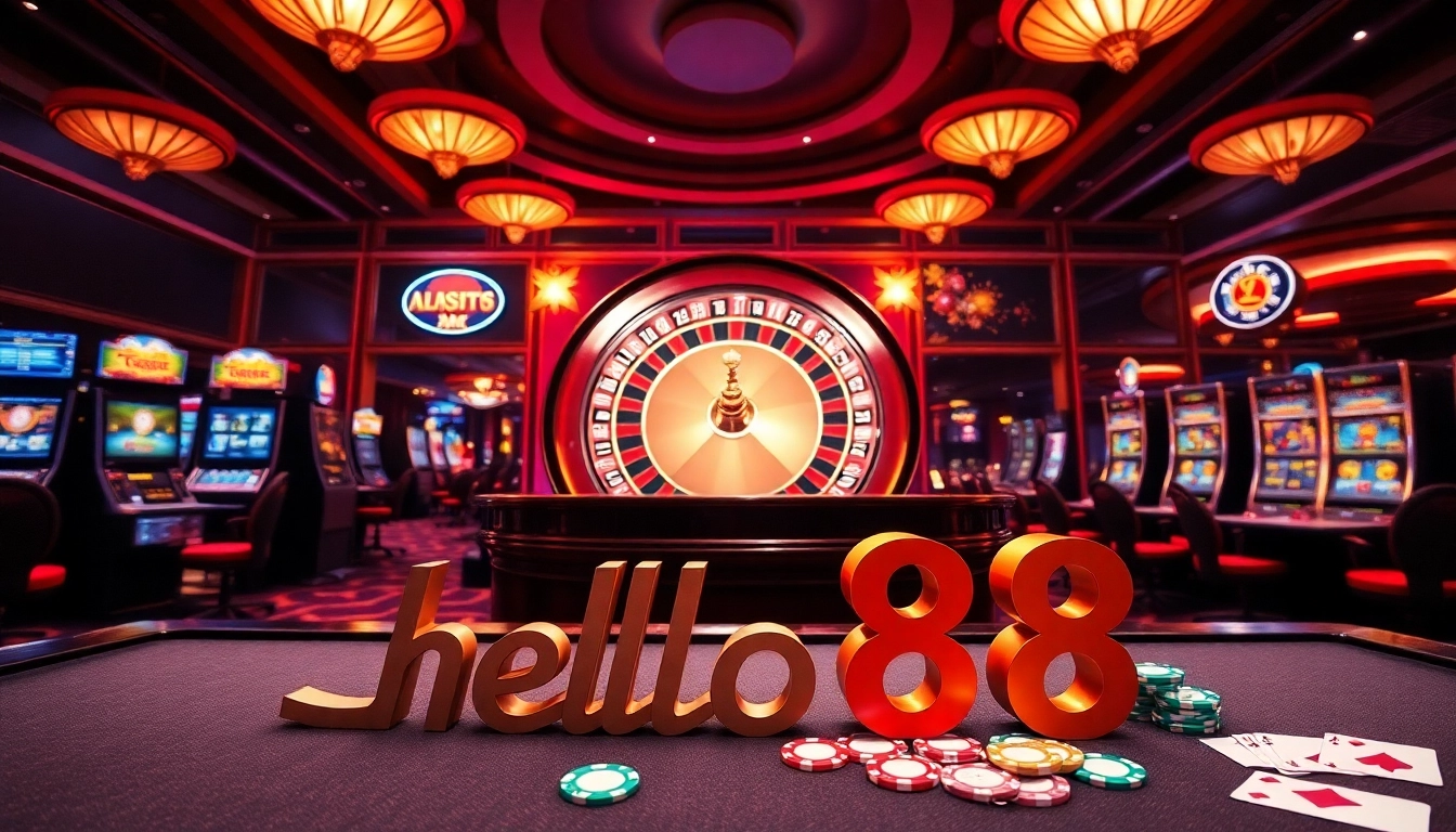 Experience thrilling gameplay at hello88 with vibrant casino tables and exciting slot machines.