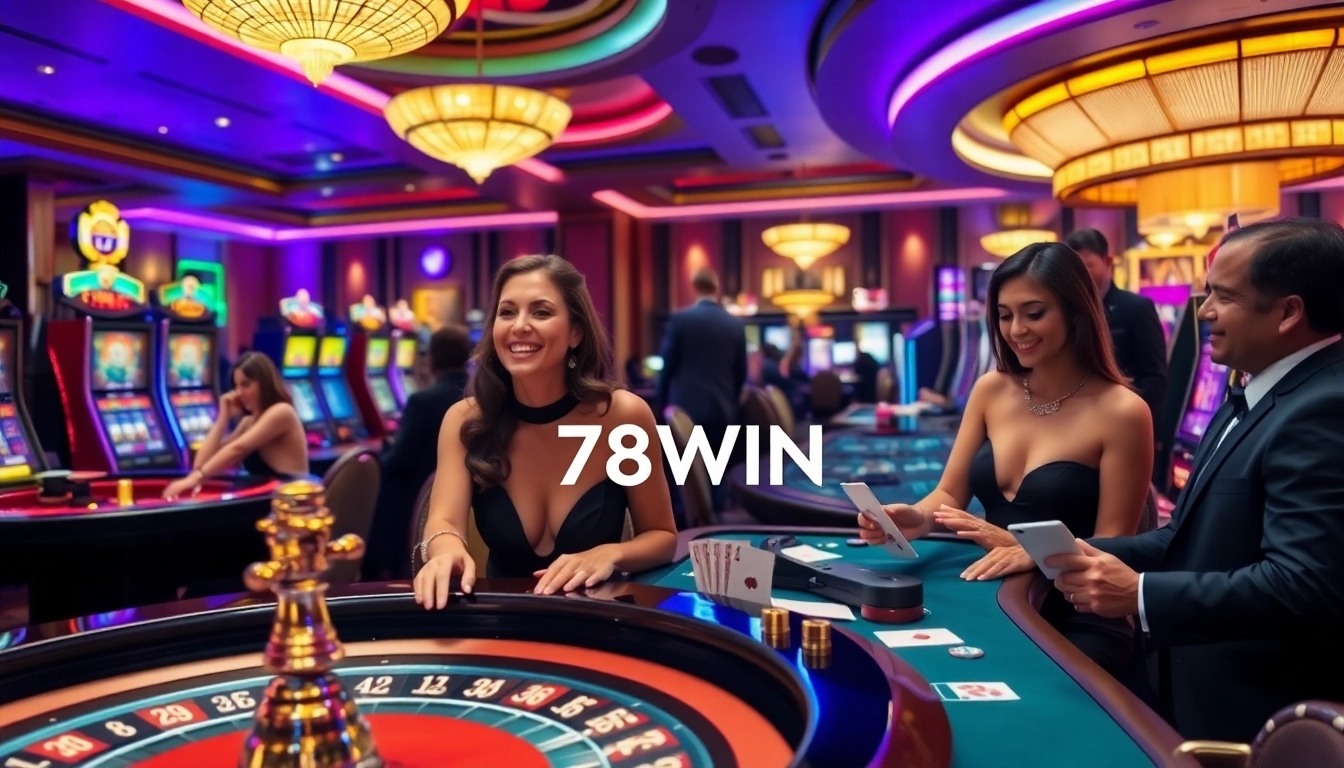 Experience the thrill of winning at 78WIN casino, featuring exciting games like poker and roulette.