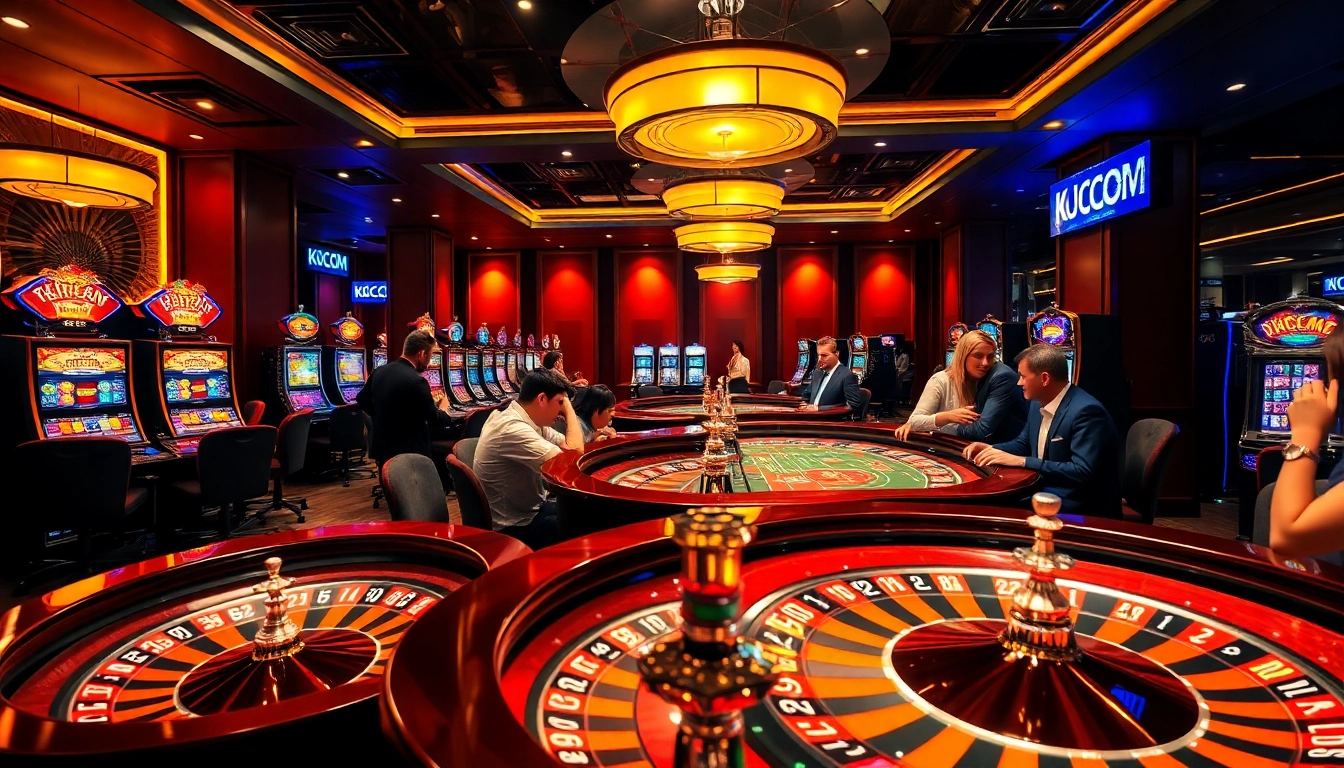 Experience high-stakes gaming at KJC COM with luxurious casino interiors and thrilling gameplay.