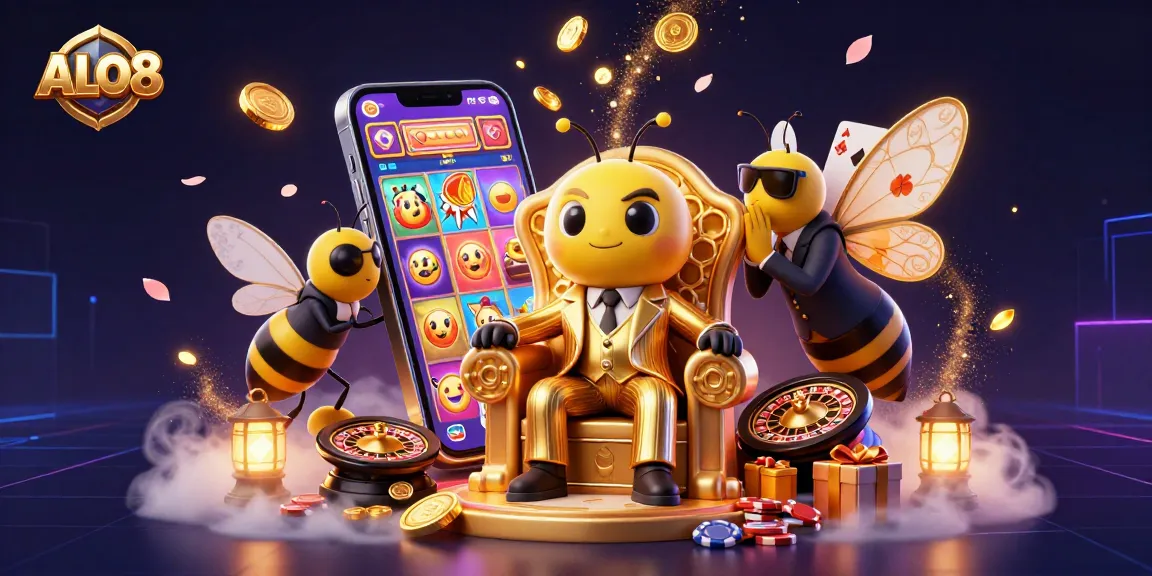 Experience the vibrant gameplay at ALO8 with thrilling slot machines and colorful casino elements.