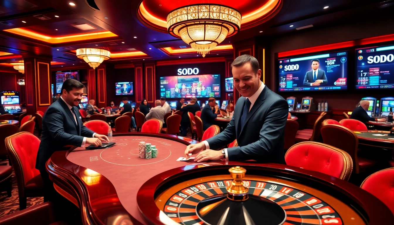 Experience the excitement of SODO Casino with vibrant gaming and luxurious surroundings.