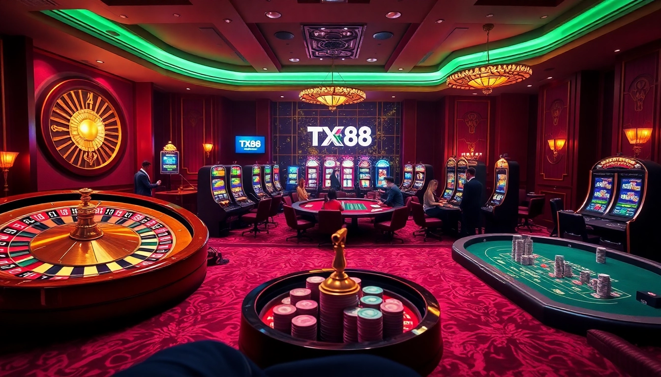 Play exciting games at TX88's vibrant casino tables, where thrilling bets come to life.