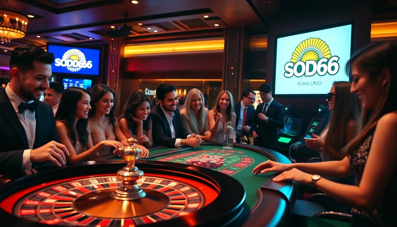 Experience excitement at SODO66 with vibrant casino games and joyous players.