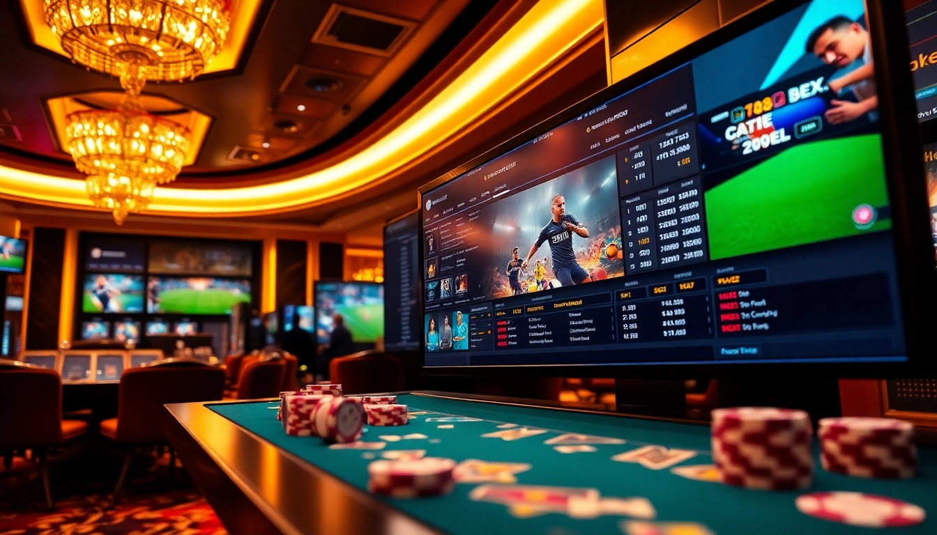 Placing bets at Thể thao 69VN with vibrant sports betting visuals and luxurious ambiance.