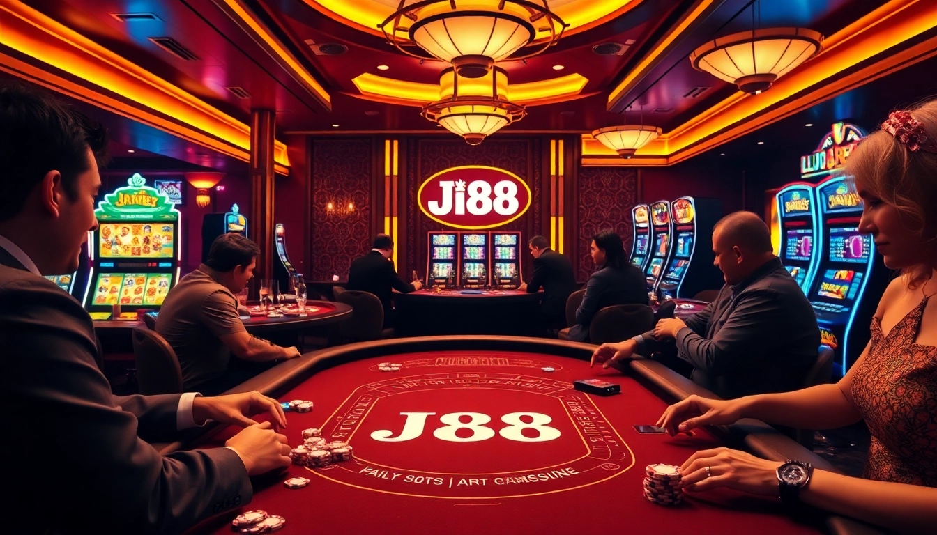 Experience thrilling gameplay at J88 casino with vibrant tables and exciting betting options.