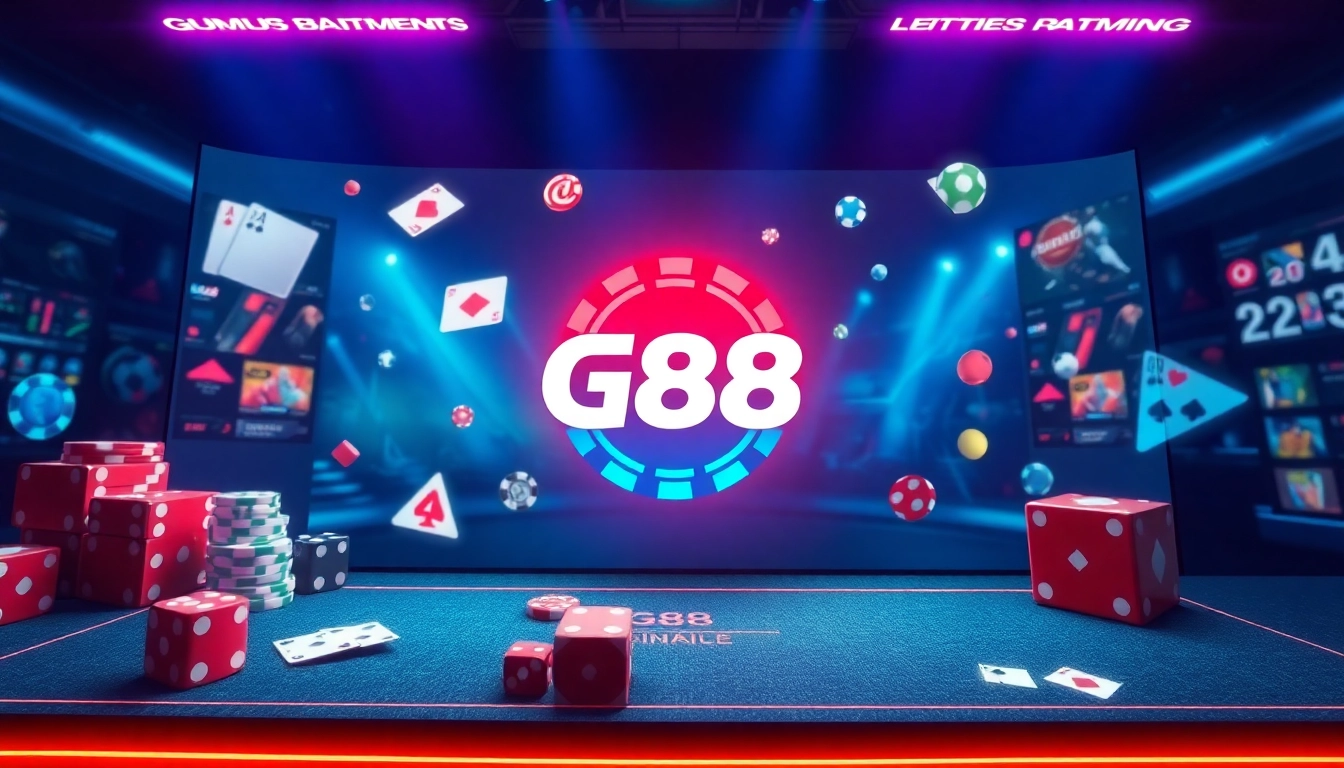 Engaging G88 gaming platform interface showcasing vibrant graphics and dynamic gameplay.