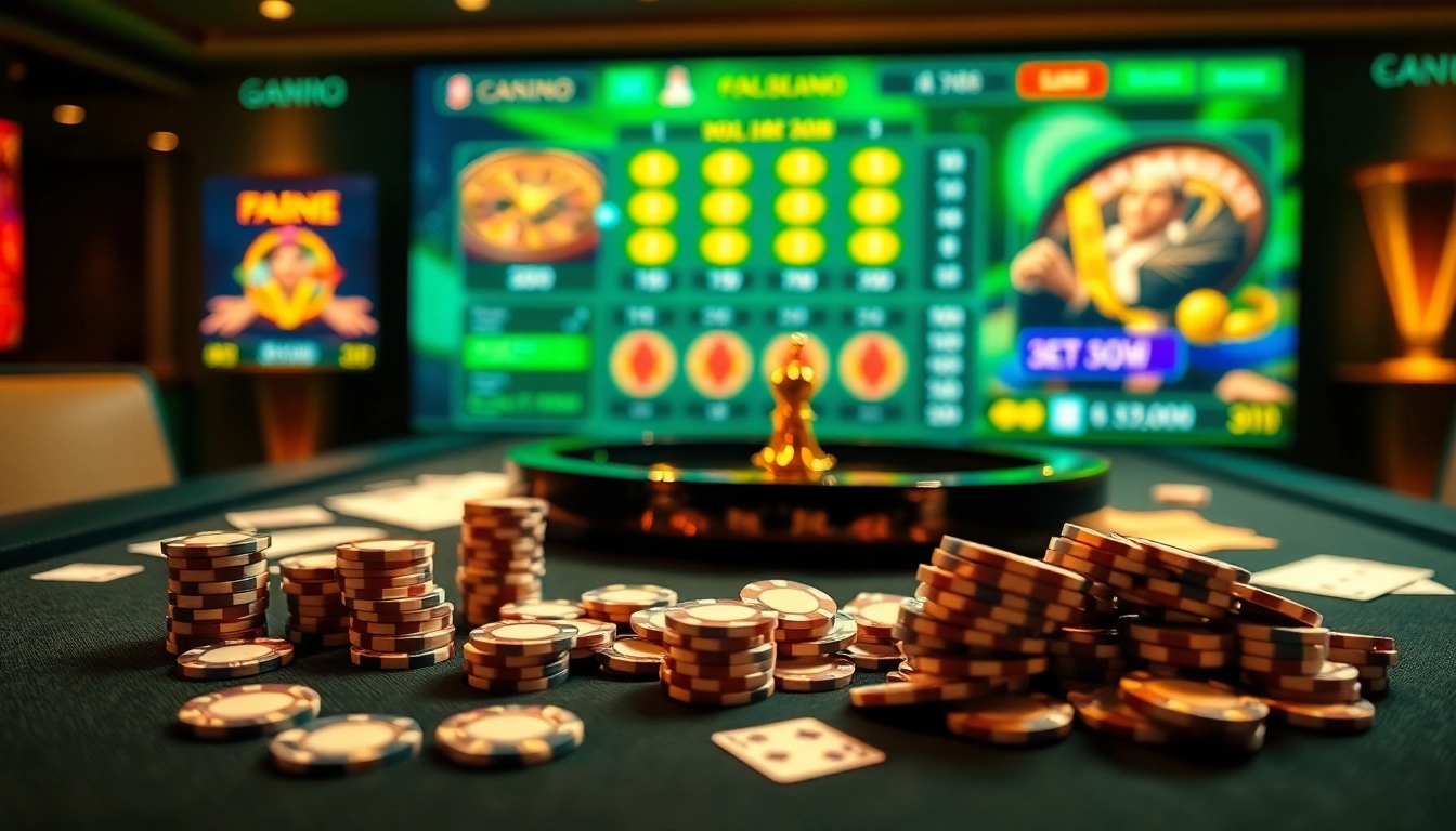 Experience the thrill of high-stakes gaming with https://f168.win/ showcasing vibrant casino elements and engaging action.