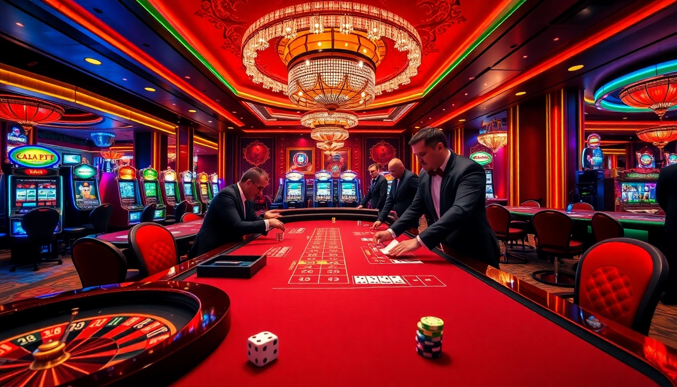 Soi cầu 24h strategies come alive in a thrilling casino setting with tables and vibrant gameplay.