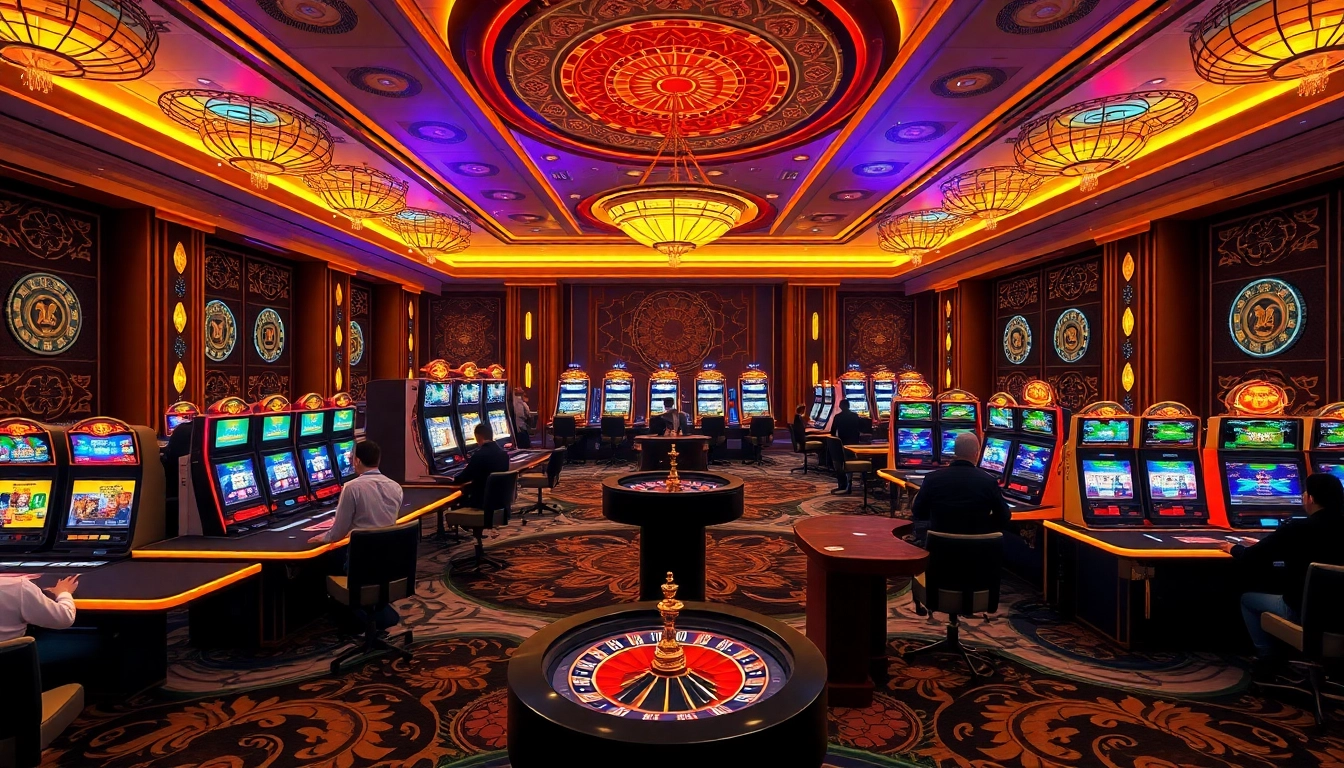 Experience the luxury of a centralized online gaming platform with ระบบเข้าสู่ระบบคาสิโนแบบรวมศูนย์ in a vibrant casino setting.