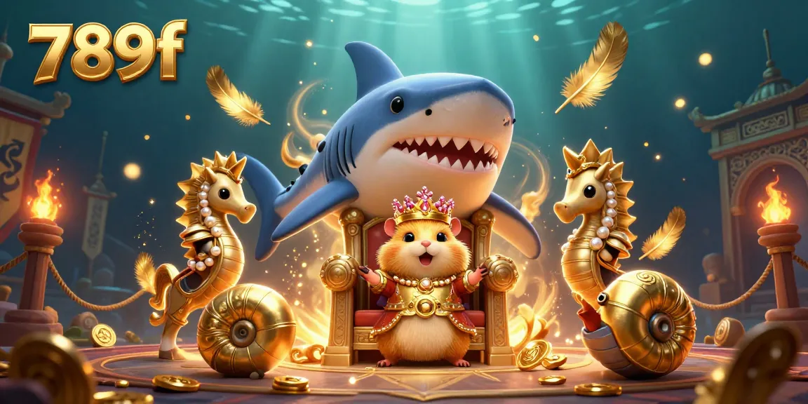 Join the 789f golden hamster king in a lively underwater casino scene with thrilling action.