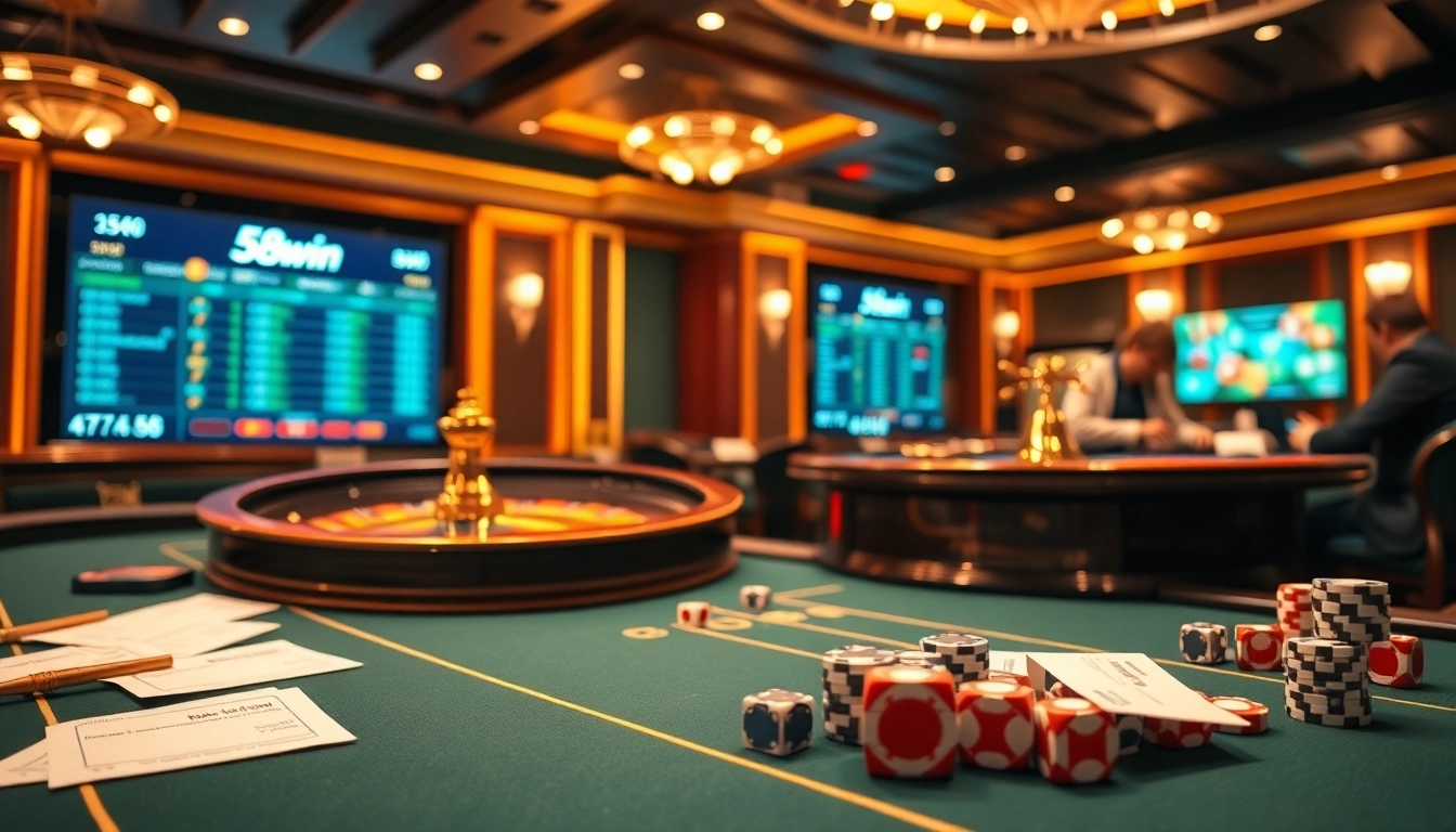Experience the thrill of betting at 58win, featuring a vibrant casino interface with poker chips and roulette.
