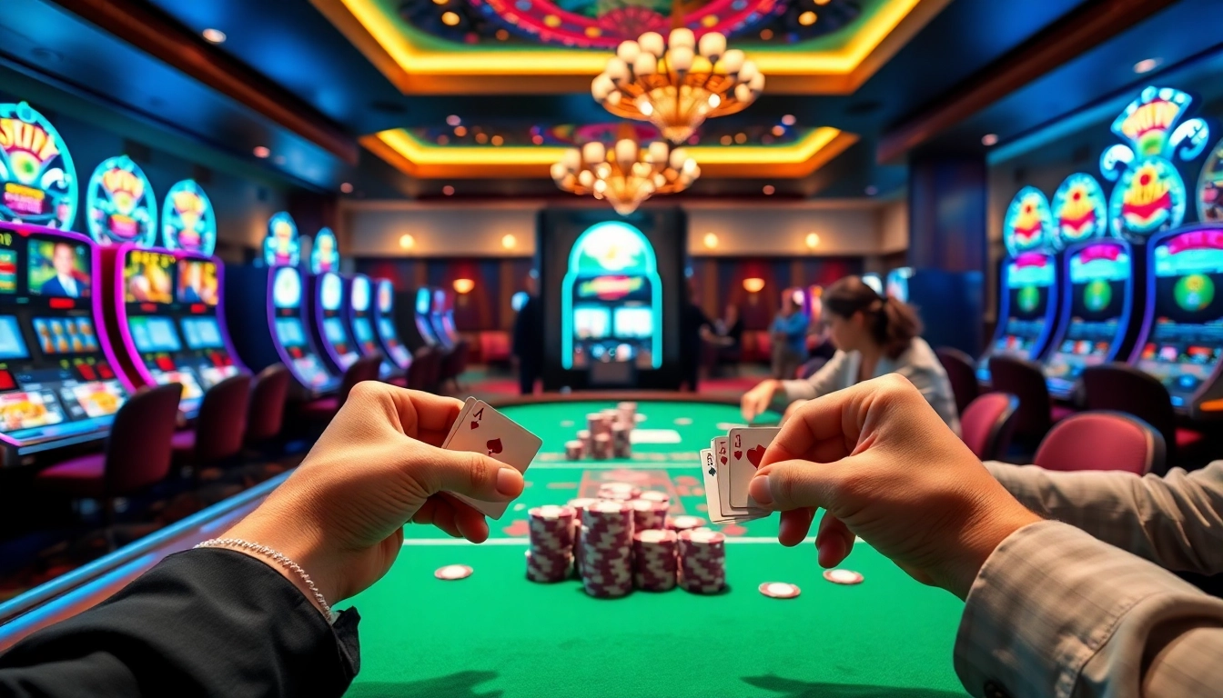Experience excitement at PH222 with vibrant casino tables and poker chips.