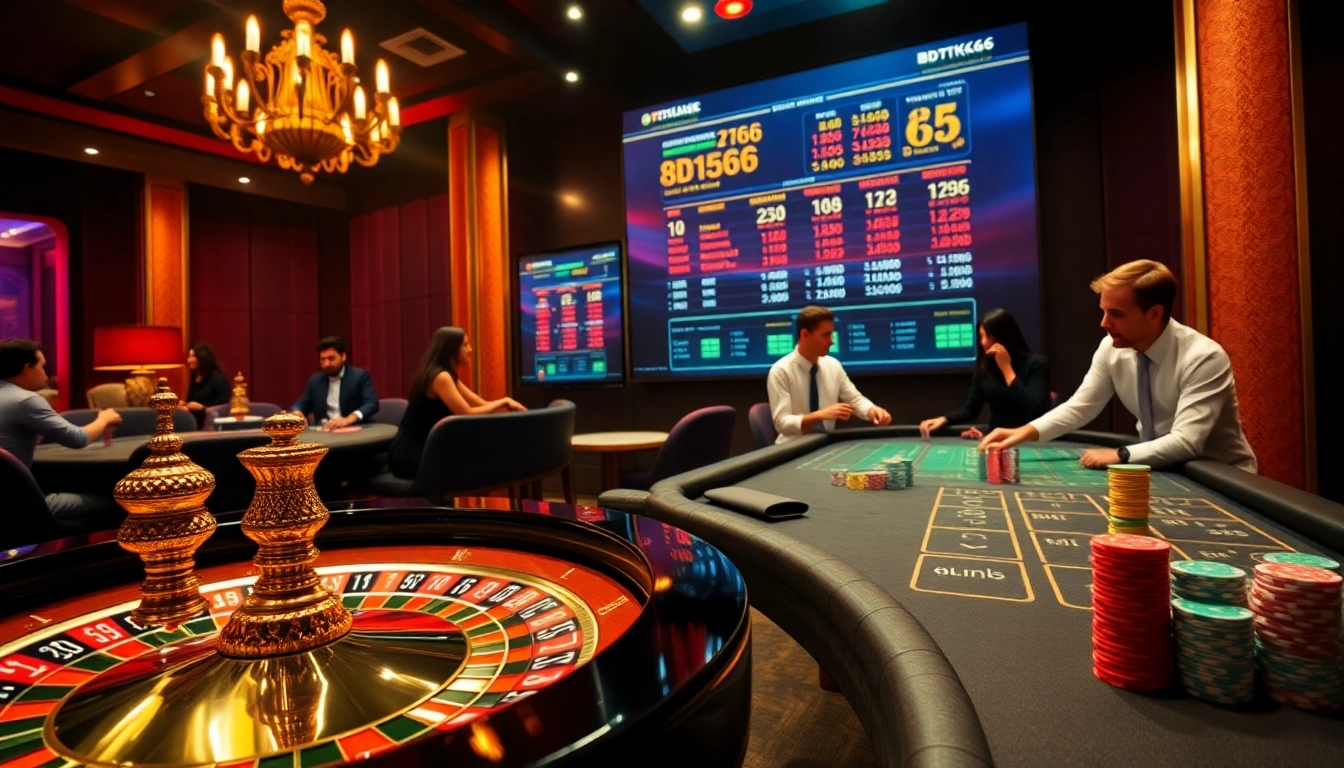 Experience the thrill of BDTK66 as players engage in strategic bets at a vibrant casino.