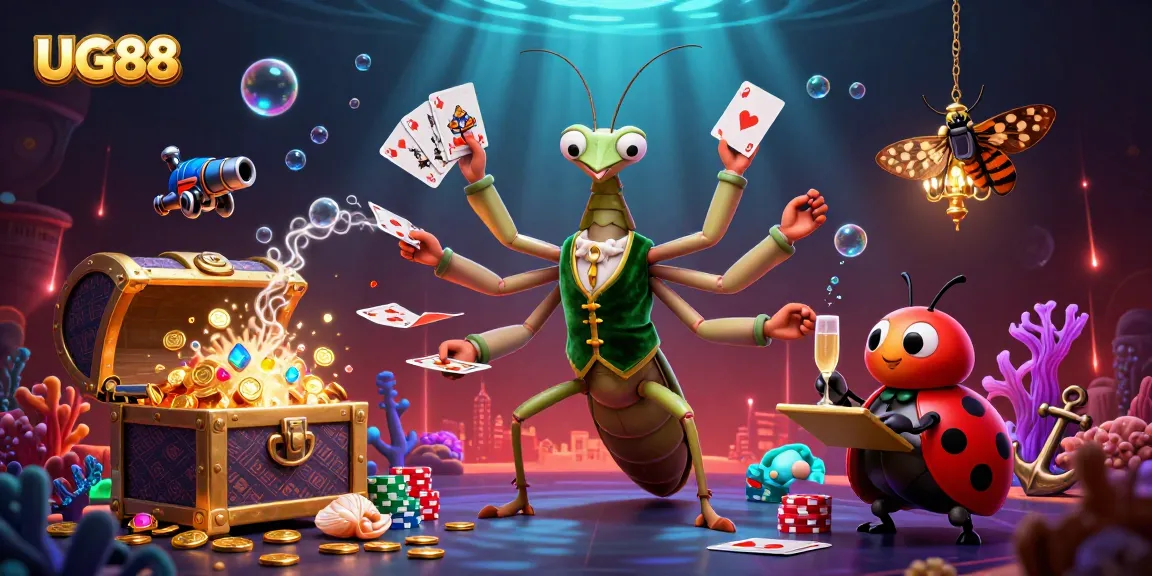 Experience thrilling gameplay at UG88 with vibrant characters and dynamic casino elements.