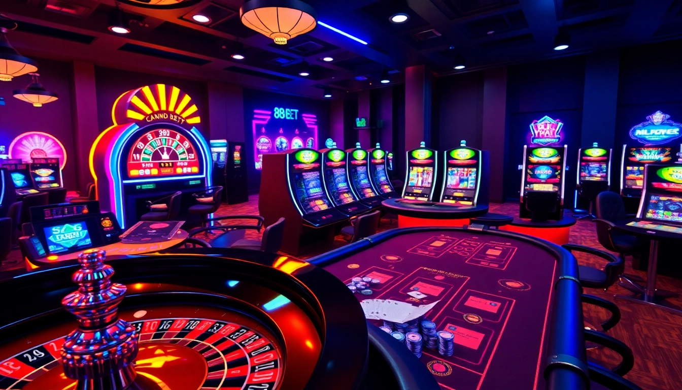 Experience the thrill of online gambling with 888VND BET featuring vibrant casino games.
