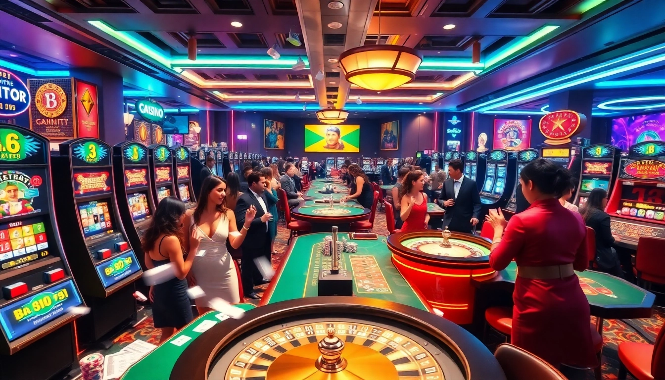 Experience the thrill of the 8day casino with players enjoying exciting games and vibrant atmosphere.