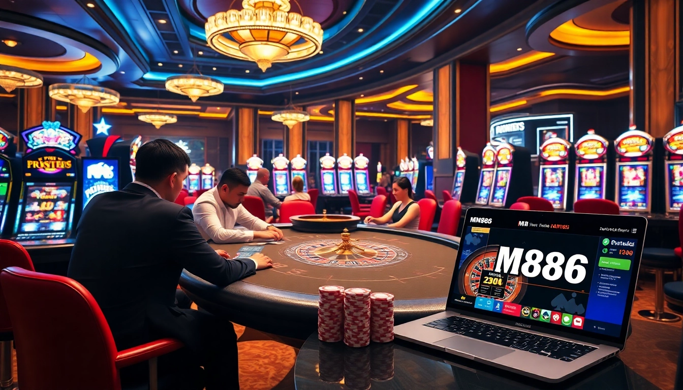Experience thrilling gaming at https://mm88.press/ with vibrant poker tables and exciting slot machines.
