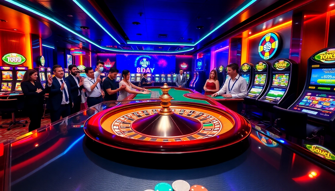 Experience the thrill of winning at 8DAY's exciting casino games with vibrant visuals.