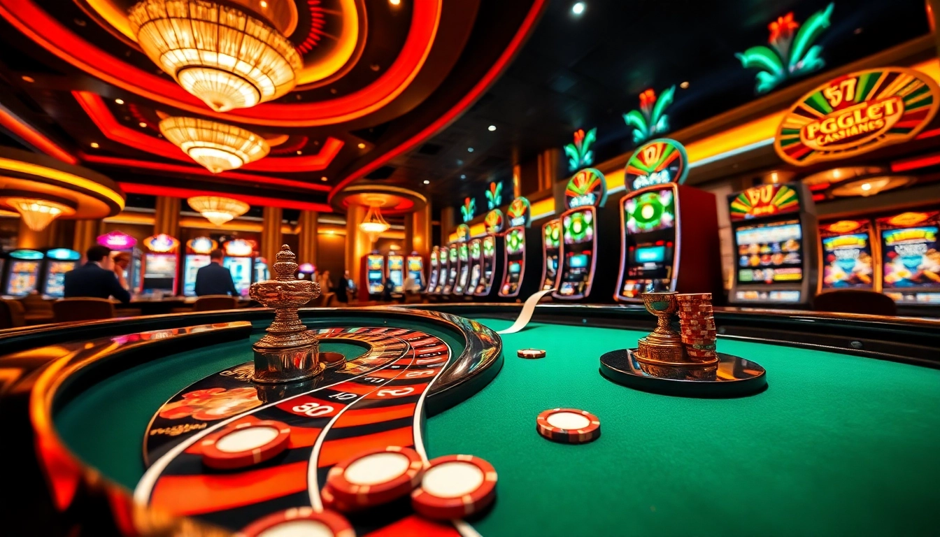 Experience excitement at PG88 with players enjoying casino games, vibrant chips, and elegant decor.
