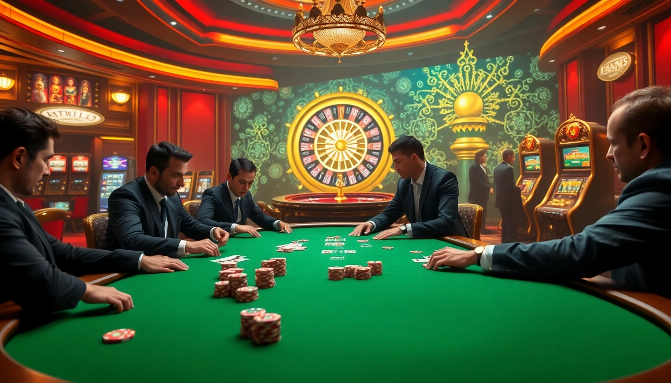 Experience high-stakes poker at a luxurious casino featuring dh88 themed gameplay.
