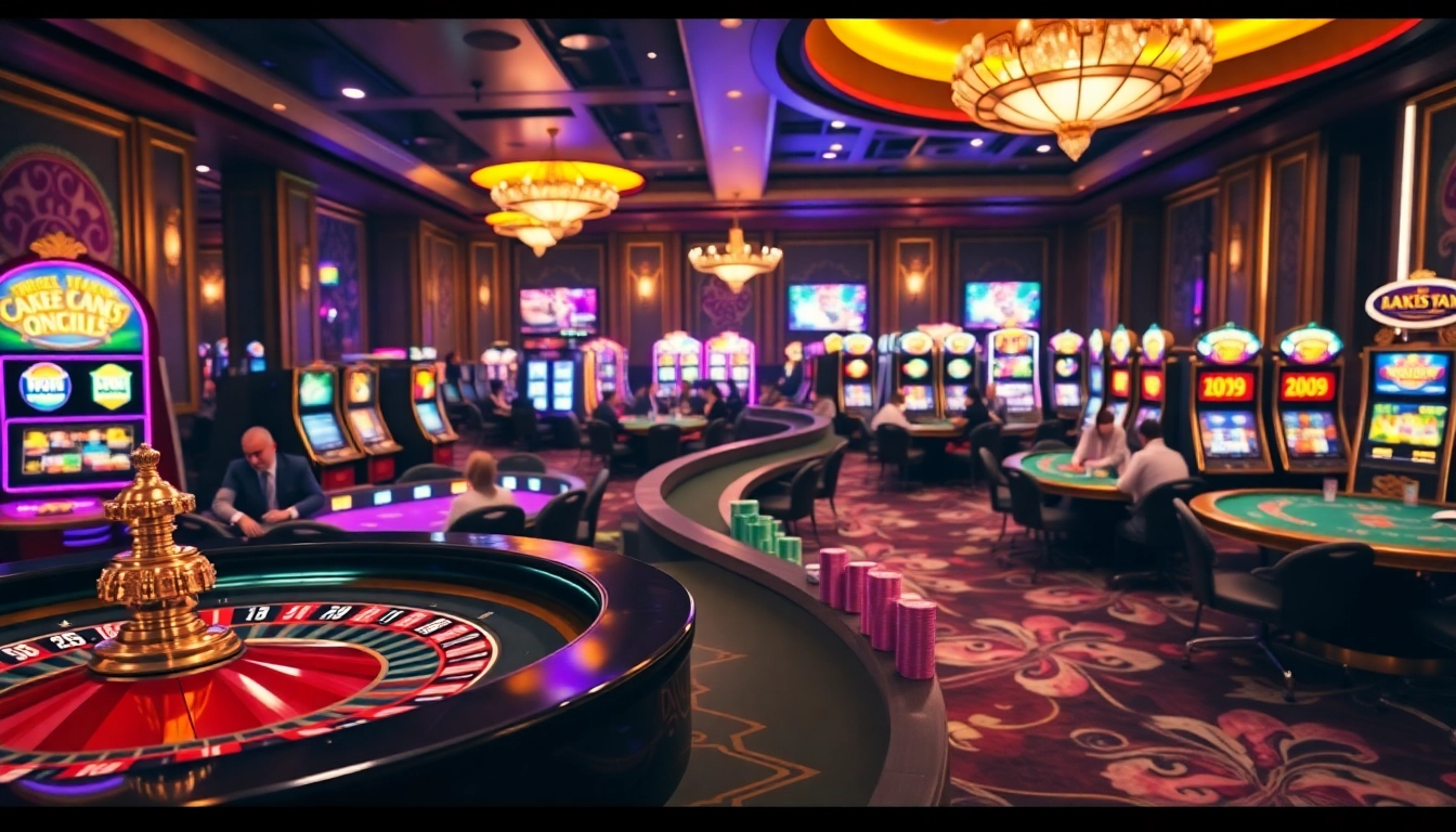 Experience the excitement of gambling at KK55 with vibrant casino tables and lively players.