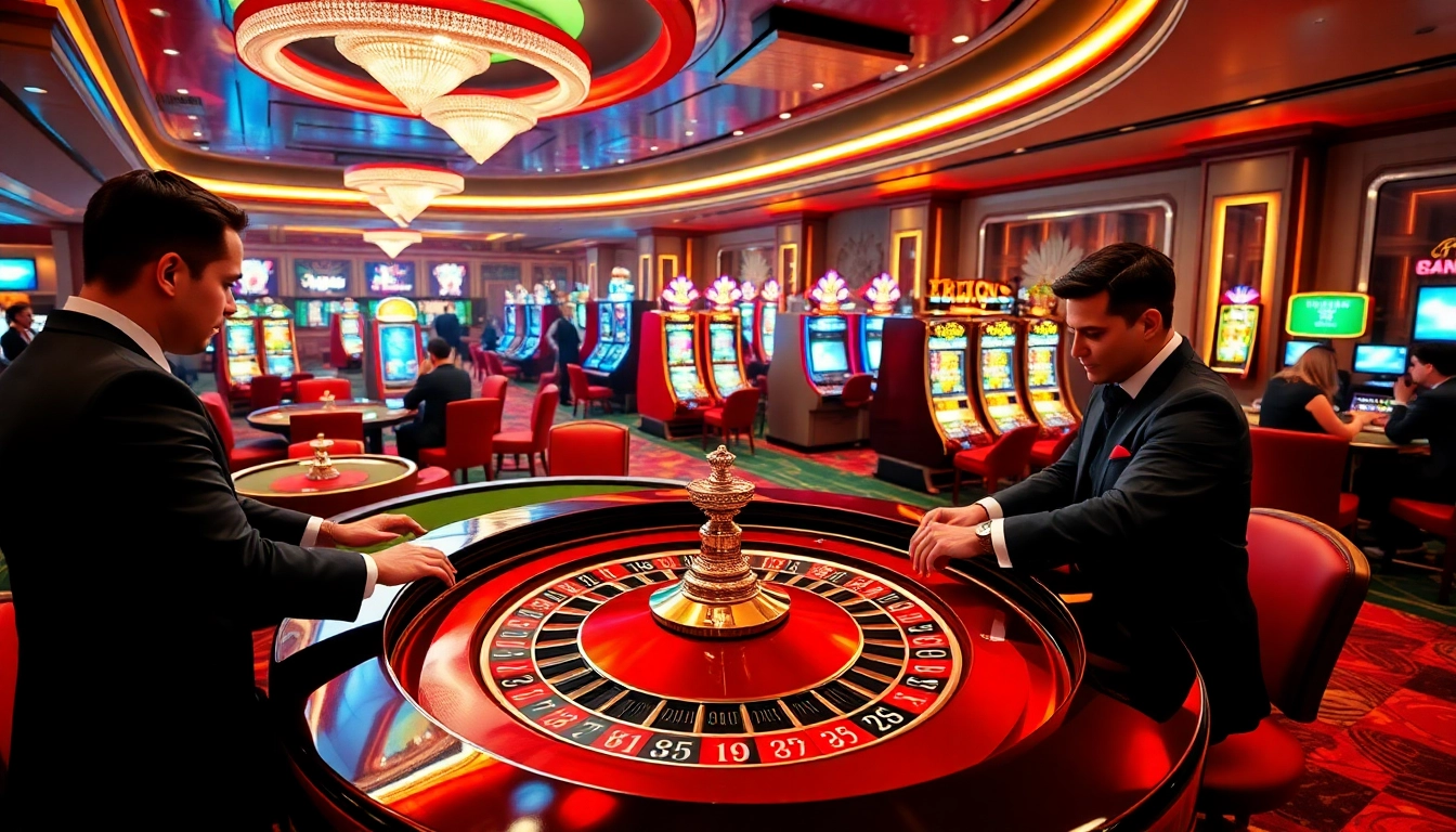 Experience the thrill of MM88 casinos with vibrant roulette tables and engaging gameplay.
