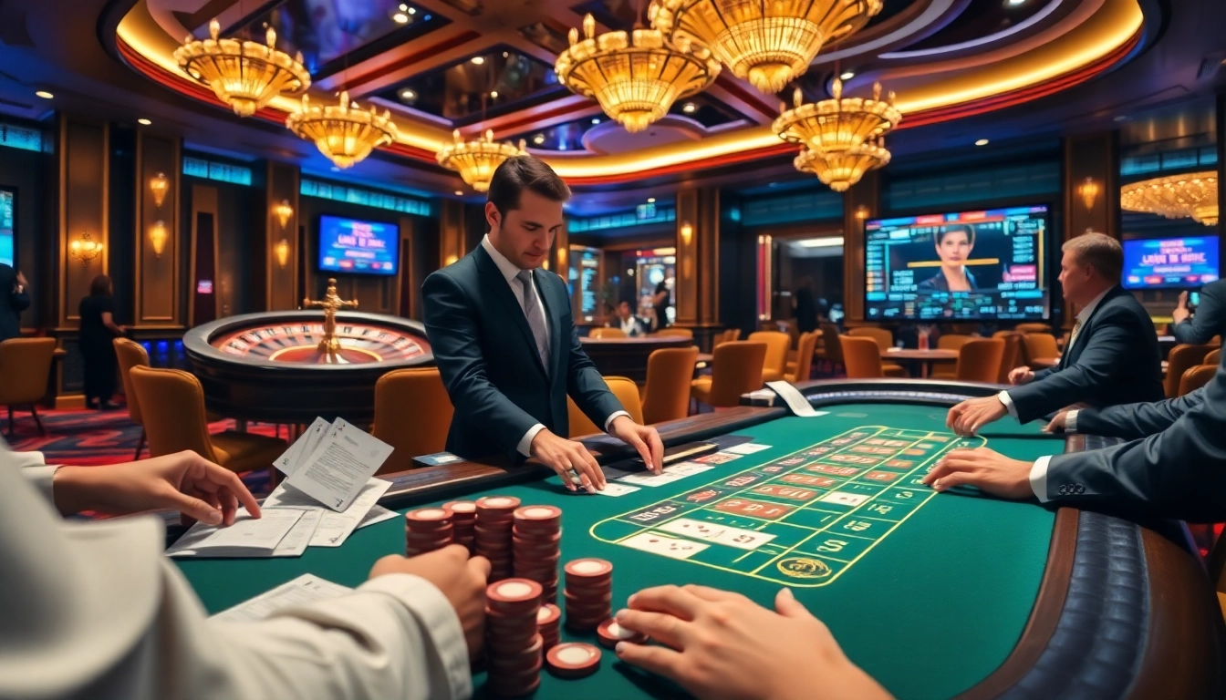 Exciting gameplay at Jun88 casino, featuring poker chips and roulette wheels.